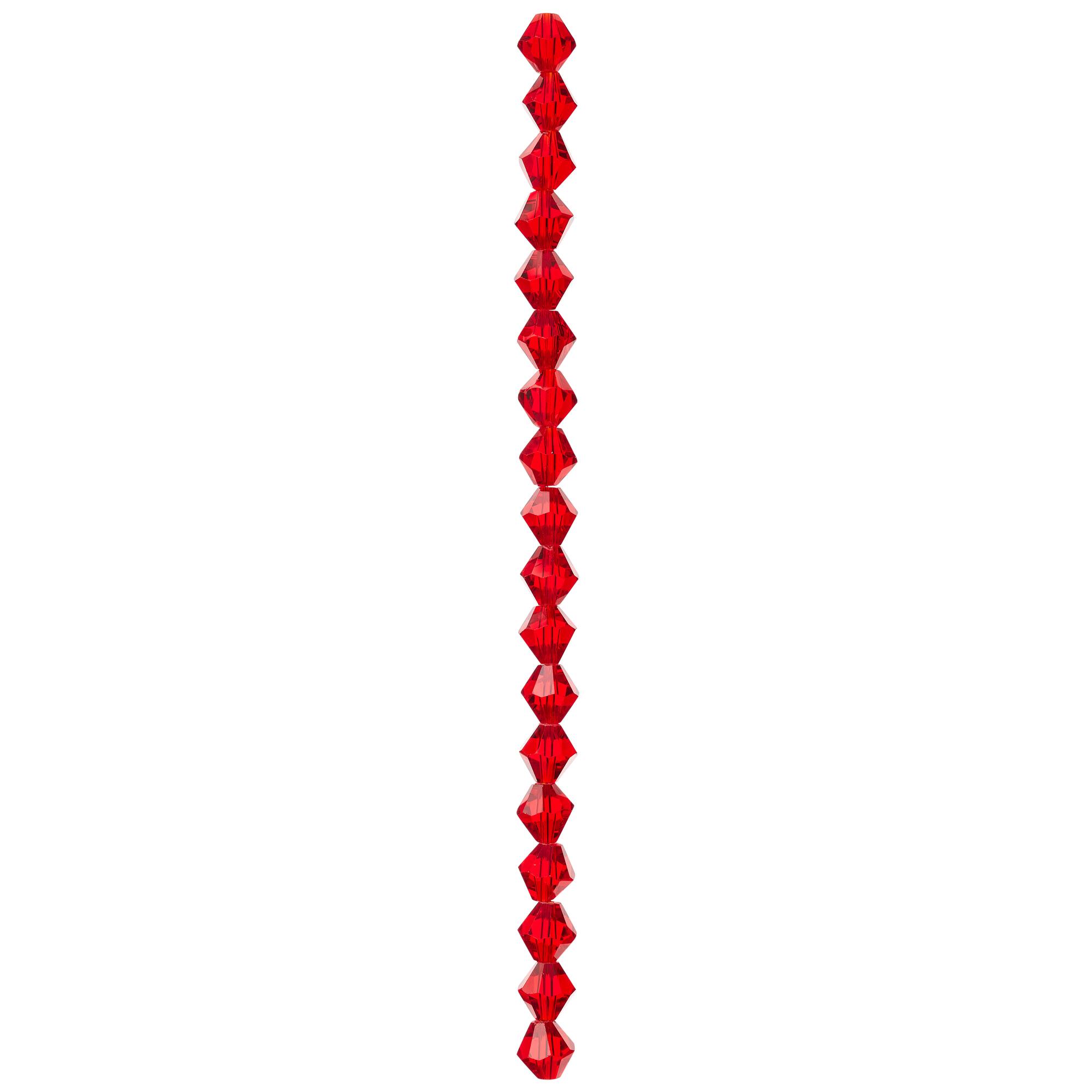 12 Pack: Red Glass Faceted Bicone Beads, 8mm by Bead Landing™